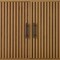 Best Choice Products 2-Door Slatted Storage Cabinet, Accent Furniture w/ Non-Scratch Foot Pads